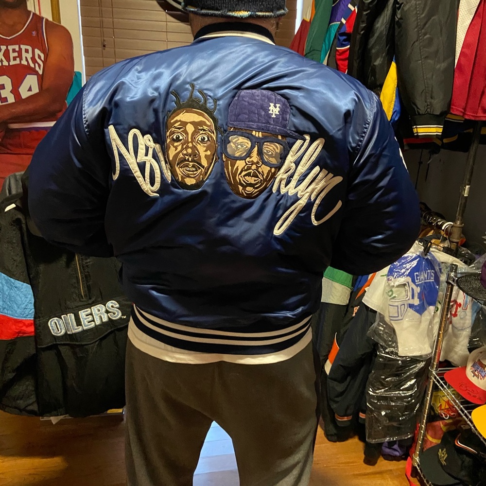 Custom Brooklyn Biggie and ODB Satin Bomber Jacket - Picture 6 of 8
